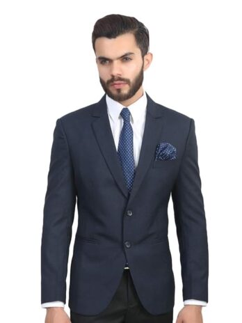 MANOXO Men Solid Single Breasted Blazer